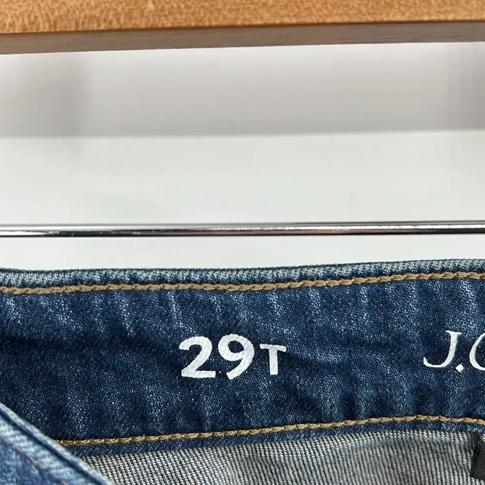 J. Crew Women's Re-96-IDG '96 Low Rise Denim Trousers - 29T - NWOT